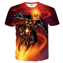 Load image into Gallery viewer, T-shirt Casual 3D blue skull Print Tshirt For Man