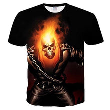 Load image into Gallery viewer, T-shirt Casual 3D blue skull Print Tshirt For Man