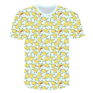 All pokemon Pikachu t shirt 3D printed T-shirt men's