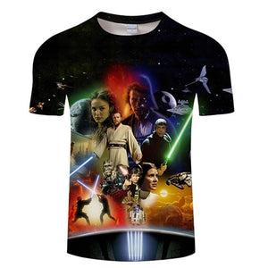 premium men's  Star Wars cartoon men t shirt