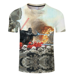 premium men's  Star Wars cartoon men t shirt