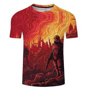 premium men's  Star Wars cartoon men t shirt