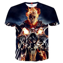 Load image into Gallery viewer, T-shirt Casual 3D blue skull Print Tshirt For Man
